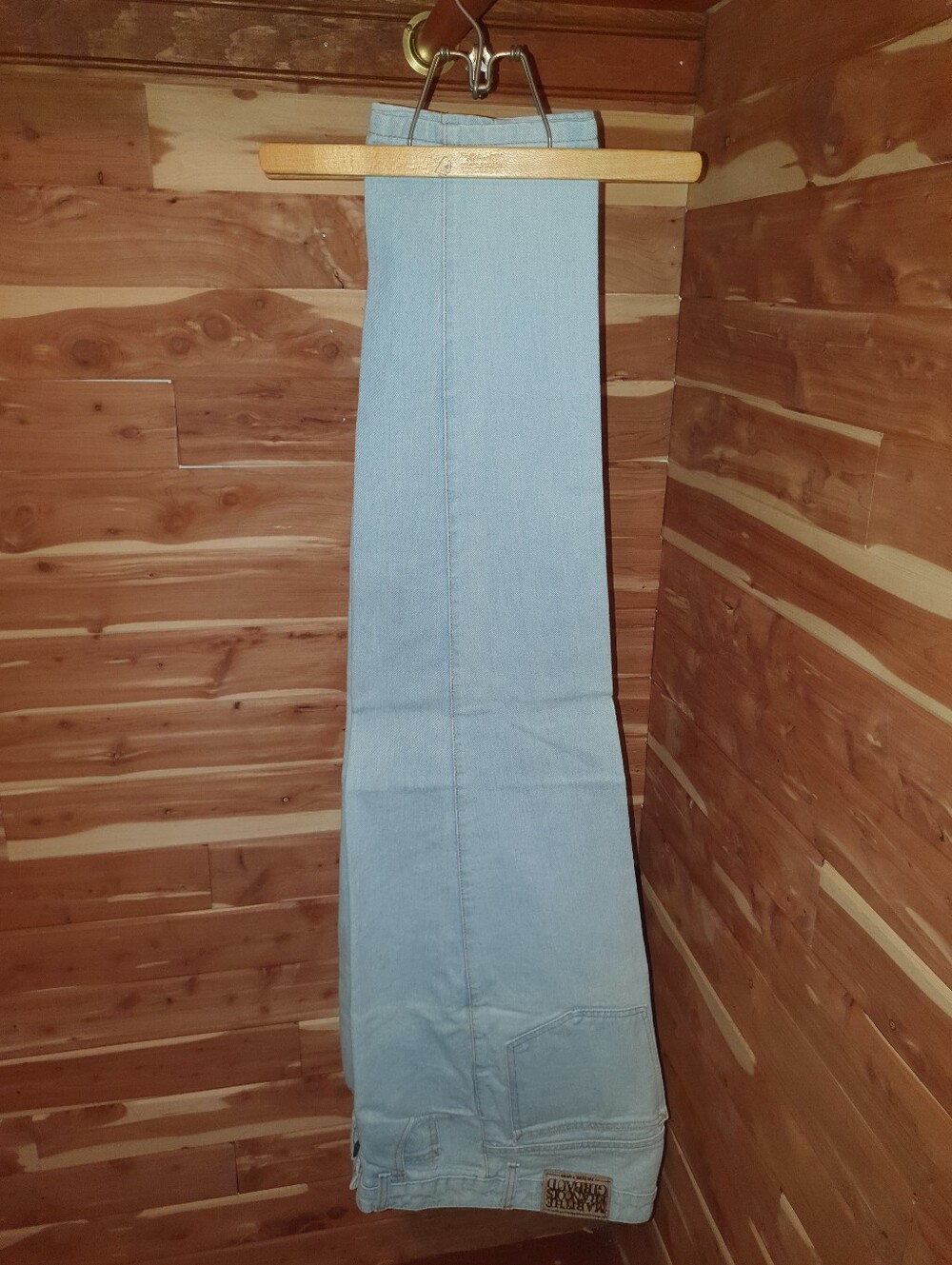 Vintage 90s Marithe Francois Girbaud Light Blue Denim Jeans w/Leather Logo Patch